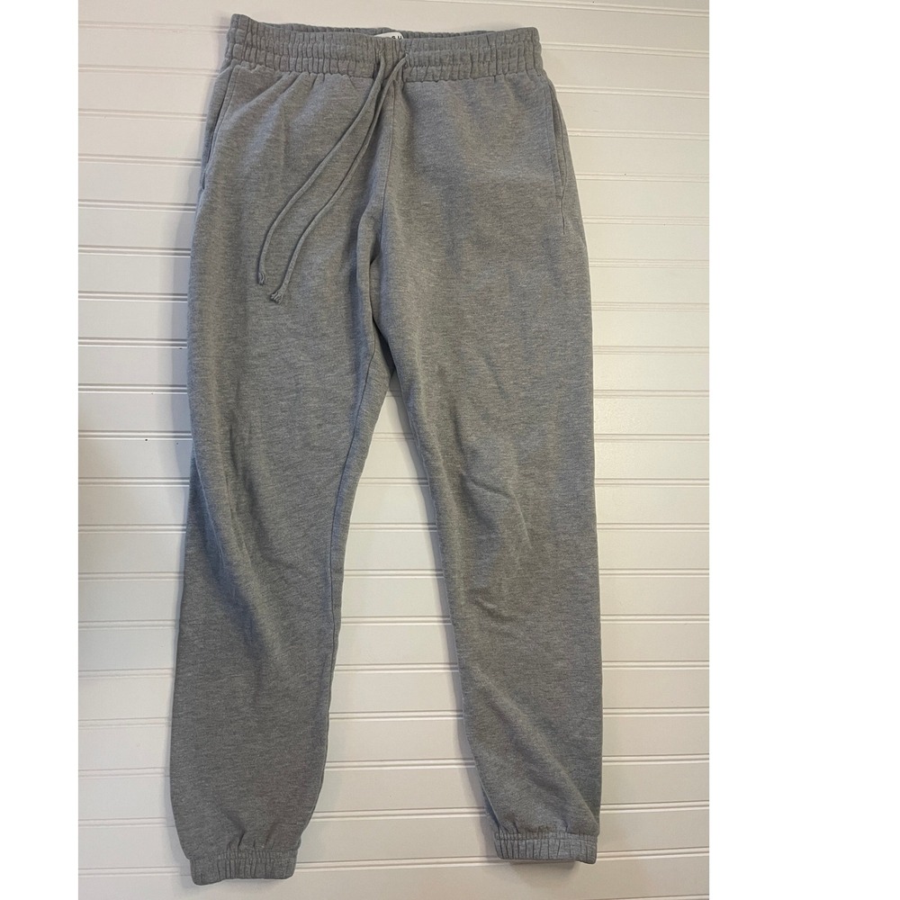 PacSun Mens Jogger Sweatpants Heather Gray Fleece Drawstring Lounge Size Small